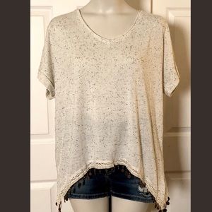 Democracy hi-Lo coin blouse